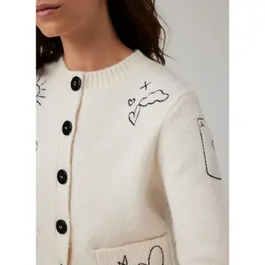 Mint Velvet White Embroidered Knit Cardigan